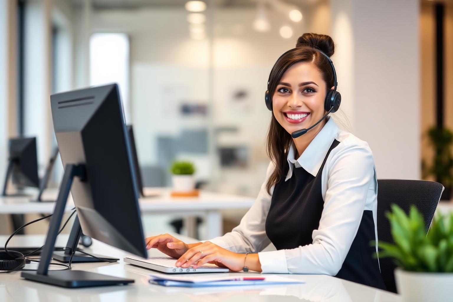 Friendly customer service representative ready to help